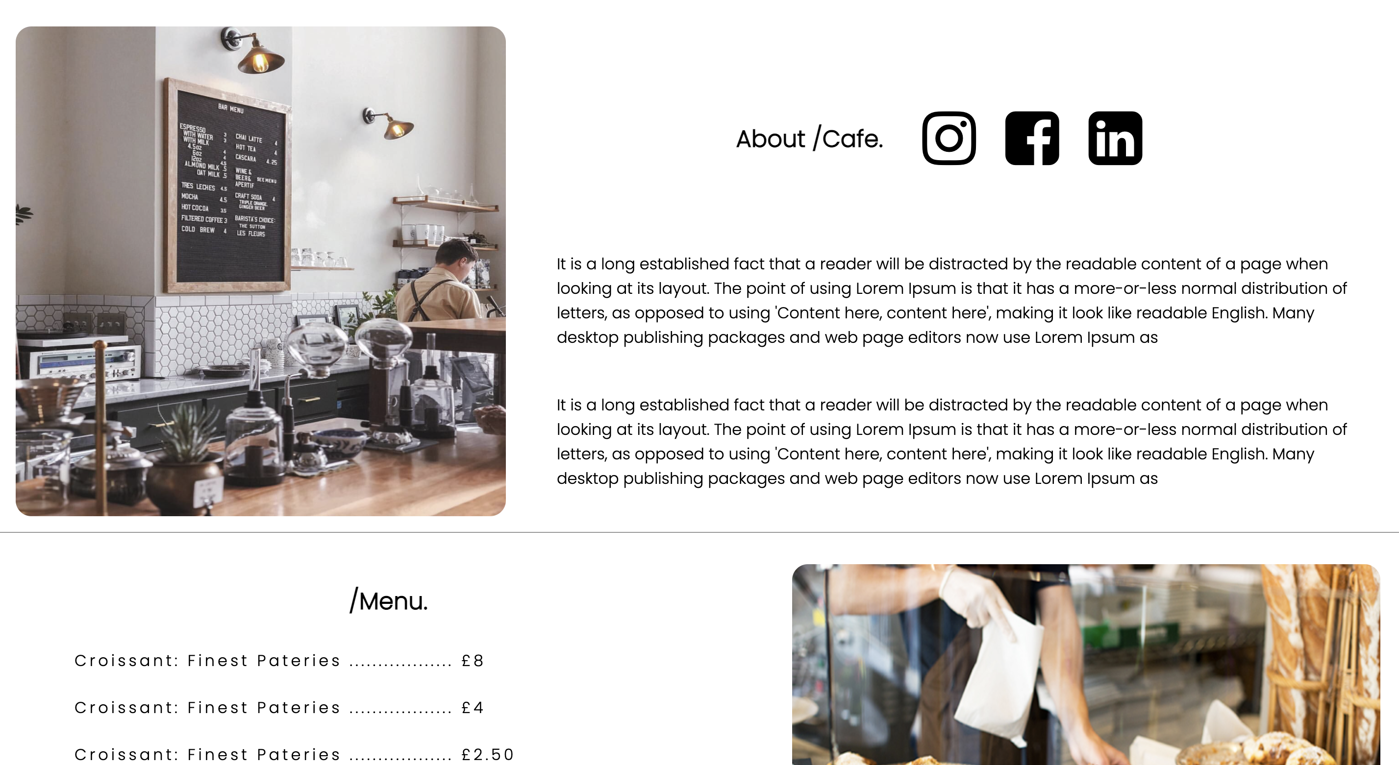 image of Cafe Website